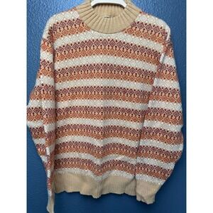 Vintage 70s Puritan Sportswear Wintuk Fair Isle Knit Sweater Retro Grandpa Core